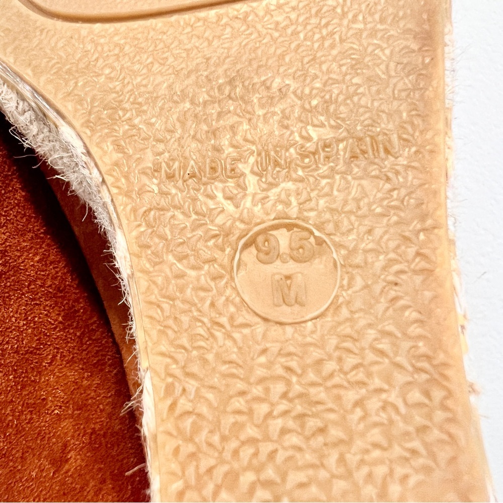 Vince Sonora Wedges Women’s 9.5 Brown Suede Espadrille Jute Heels Made in Spain - Picture 6 of 10